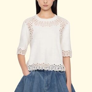 Sea NY Leila Eyelet Sweater